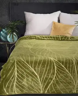 Jednofarebné deky Deka Lotos 4 150x200 olivová+zlatá 392049