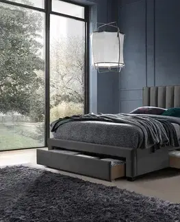 Postele Posteľ GRACE 160 s úložným priestorom Halmar