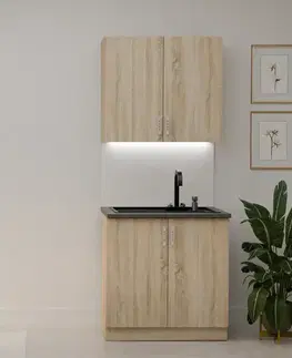 Modulový kuchynský nábytok Kuchynská linka Sara Sonoma 80 cm bez pracovnej dosky