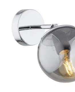 Svietidlá Argon 3989 - Nástenná lampa SATELITE 1xE27/15W/230V lesklý chróm/šedá 3989