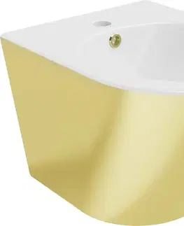 Doplnky do kúpeľne MEXEN - Lena bidet závesný, biela/zlatá 35224806