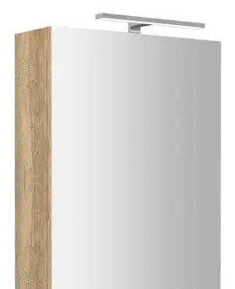 Kúpeľňový nábytok SAPHO - RIWA galérka s LED osvetlením, 50x70x17cm, dub Alabama RIW050-0022