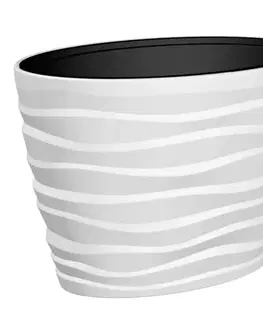 Záhrada Kvetináč Bora Oval 60x39x42h Biely Bow6042