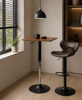 Barové stoličky KONDELA Desana barová stolička sivohnedá / čierna