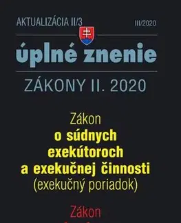 Dane, účtovníctvo Aktualizácia II/3 - Exekučný poriadok, konkurz a reštrukturalizácia