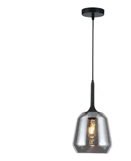 Svietidlá Viokef Lighting Luster na lanku MAEVA 1xE27/40W/230V dymovo čierna/čierna 4312800
