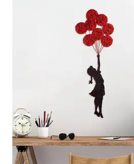 Obrazy  Nástenná dekorácia 100x34 cm dievča kov/mach 891TNL3271