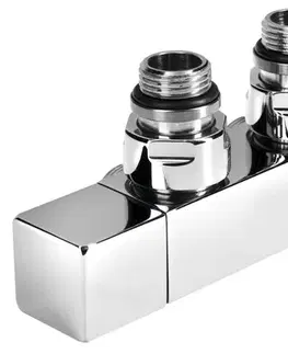 Radiátory do kúpeľne SAPHO - CUBE TWIN pripojovacia súprava ventilu pre stredové pripojenie, chróm CP581S