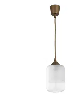 Svietidlá BRILAGI - LED závesný luster RETRO GLASS 1xE27/60W/230V, pr. 14 cm, hnedá/biela NSTK7778+TK8611A