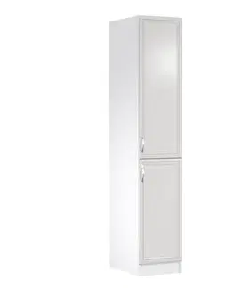 Kuchynské dolné skrinky KONDELA Sicilia D40SP potravinová skriňa biela / sosna Andersen