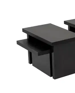 Konferenčné stolíky AURA set konferenčných stolíkov, čierne drevo