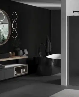 Sprchové dvere MEXEN/S - Kyoto Sprchová zástena WALK-IN 100 x 200, zrkadlové 8 mm, grafit kartáčovaná 800-100-101-66-50