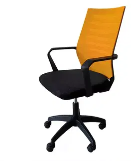 Otočné kreslá Kancelárske kreslo Juno 4794 oranžová/čierna