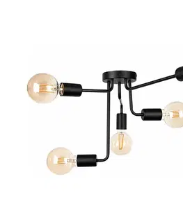 Svietidlá Keter Lighting Prisadený luster NIXO 5xE27/60W/230V čierna 1157/22