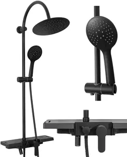 Kúpeľňové batérie REA REA - Sprchový set s batériou 150mm Vigo čierny REA-P7001
