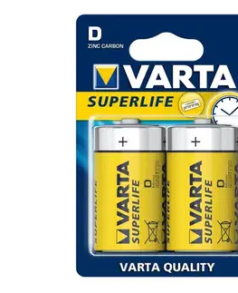Predlžovacie káble Varta 2020 - 2 ks Zinkouhlíková batéria SUPERLIFE D 1,5V 2020101412