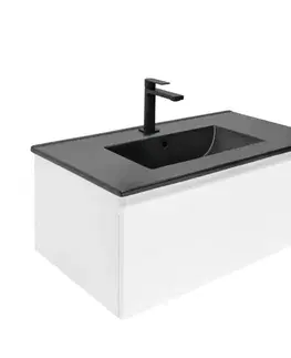 Kúpeľňový nábytok Kúpeľňová skrinka s umývadlom SAT B-WAY 79x30x45 cm biela lesk BWAY80WU4BB BWAY80WU4BB