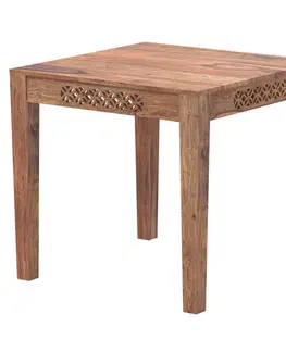 Jedálenské stoly Jedálenský stôl Mira 80x80 indický masív palisander
