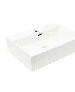 Umývadlá Umývadlo SAT Cube Way 60x42 cm otvor pre batériu uprostred SATCW6042 SATCW6042
