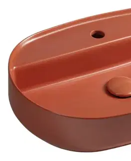 Umývadlá ISVEA - INFINITY OVAL keramické umývadlo na dosku, 60x40cm, terracotta 10NF65060-2U