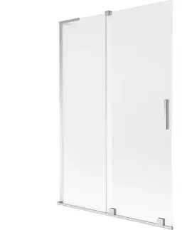 Sprchové dvere MEXEN/S - Velar L dvojkrídlová posuvná vaňová zástena 120 x 150, dekor, chróm 896-120-003-31-01
