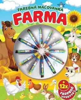 Nalepovačky, vystrihovačky, skladačky Farebná maľovanka - Farma