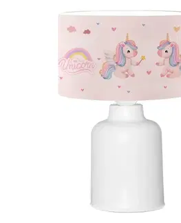 Lampy  Detská lampička CANDY 1xE27/40W/230V ružová/biela 780SGN4683