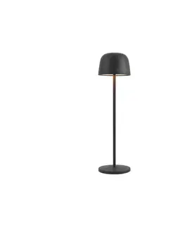 Lampy Stolná lampa čierna vrátane LED nabíjateľná s nabíjacou stanicou IP65 - Raika