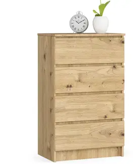 Komody a skrinky Dizajnová vysoká komoda KRISS60, dub Artisan