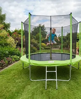 Trampolíny Trampolína s ochrannou sieťou a schodmi inSPORTline Irbiso 305 cm