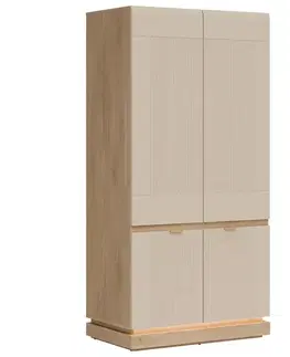 Šatníkové skrine Skriňa 2d Milton Ml08 Cashmere