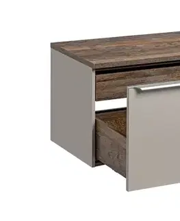 Nábytok ArtCom Kúpeľňová skrinka s doskou SANTA Fe Taupe D80/1 | 80 cm