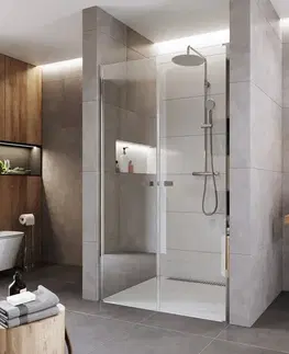 Sprchovacie kúty Mereo Sprchové dvere, Novea, dvojkrídlové, lietacie, 110 cm, chróm ALU, sklo Číre CK80543Z