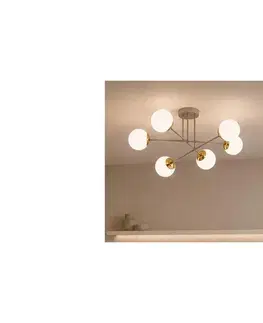 Svietidlá BRILAGI - Prisadený luster MILO 6xE27/60W/230V béžová/zlatá 75-019B