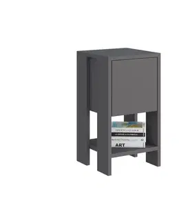 Nočné stolíky Nočný stolík Ema - Anthracite, Anthracite