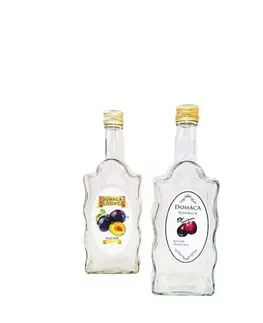 Shakery Kinekus Sklenená fľaša, 500 ml, hranatá, SLIVOVICA, s uzáverom na závit, kláštorná