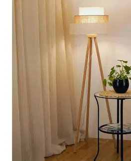 Lampy BRILAGI - Stojacia lampa DENVER LUNETA 1xE27/15W/230V béžová/hnedá/krémová 608046
