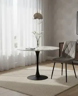 Kuchynské a jedálenské stoličky Signal Jedálenská stolička TOM VELVET Farba: Čierna / Bluvel 19