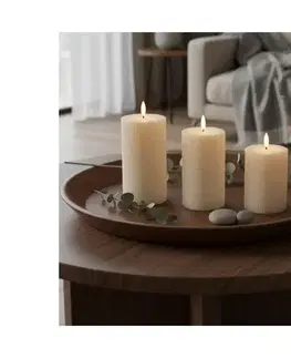 Svietidlá Estilo Home SADA 3x LED sviečok BRILLO LED/3xAAA krémová + diaľkové ovládanie 5905623254883