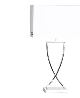 Lampy ByRydens 2820440-5000 - Stolná lampa OMEGA 1xE27/5W/230V biela/lesklý chróm 2820440-5000