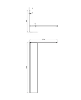 Sprchovacie kúty OMNIRES - MARINA walk-in, 100 cm čierna mat / transparent /BLMTR/ DNR10XBLTR