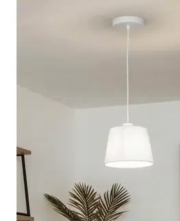 Svietidlá BRILAGI - LED závesný luster na lanku CERIA 1xE27/40W/230V priemer 20,5 cm biela EG300171+EG781029