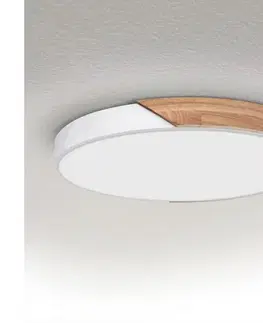 Svietidlá Brilagi - stmievateľné LED svietidlo PILANA LED/60W/230V dub/biela priemer 60 cm + diaľkové ovládanie WO800-OEM25-60