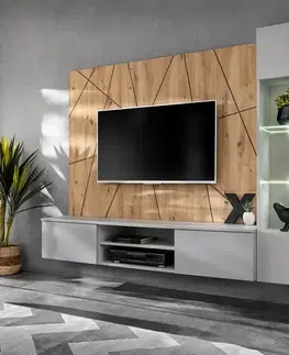 Obývacie steny Obývacia stena Xari Pgas Xr G Perla Gray/Artisan