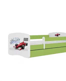 Postele pre dievčatá Detská Posteľ. Babydreams+Sz+M zelená 80x160 Formula