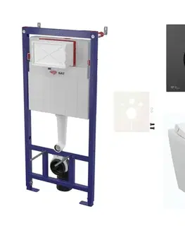 Záchody Cenově zvýhodněný závěsný WC set SAT do lehkých stěn / předstěnová montáž + WC VitrA Integra SIKOSSINTRESU68K SIKOSSINTRESU68K