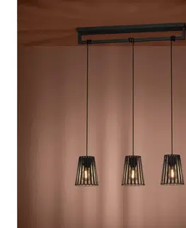 Svietidlá Eglo 390003 - Luster na lanku BOGOTA 3xE27/40W/230V čierna 390003