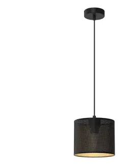 Svietidlá  Luster na lanku LOFT SHADE 1xE27/60W/230V pr. 18 cm čierna/zlatá 5250