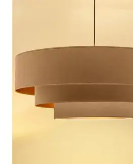 Svietidlá BRILAGI - Závesný luster na lane LUNETA 3xE27/60W/230V, priemer 80 cm, béžová/zlatá 8590828052166