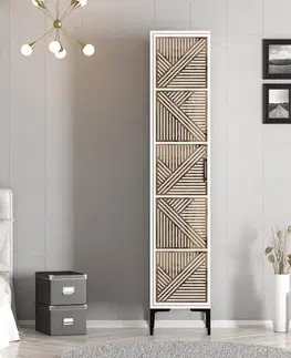 Šatňové skrine Šatníková skriňa Kumsal P - White